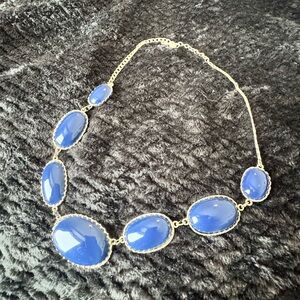 J. Crew Blue and Gold Statement Necklace
